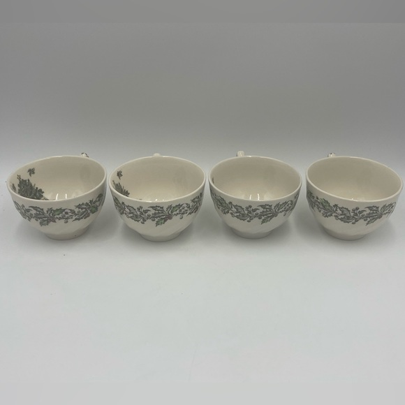 JOHNSON BROTHERS “Merry Christmas”   Set of 4 Coffee/Tea Cups - Made in England - Picture 9 of 16
